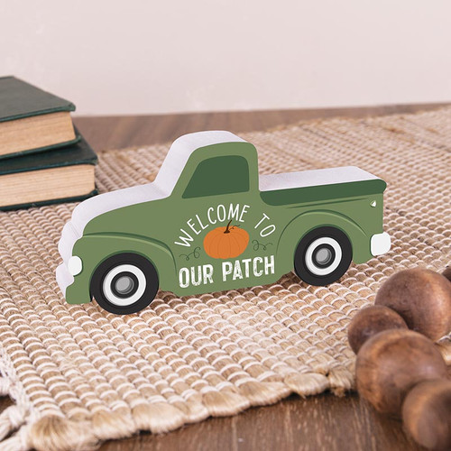 Small Christmas Shape Sign - Welcome To Our Patch