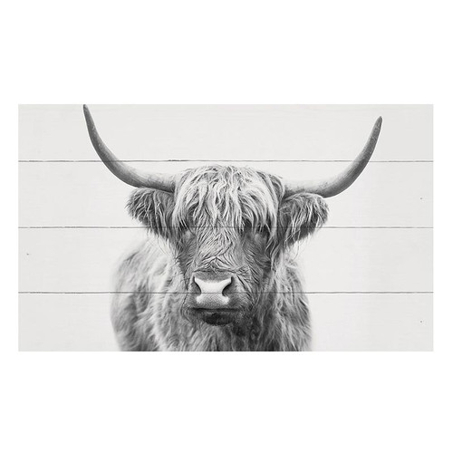 Heartland Home Collection Pallet Sign - Highland Cow