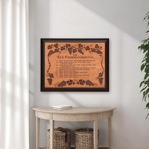 Ornate Decor Carved Art - The Ten Commandments - XL
