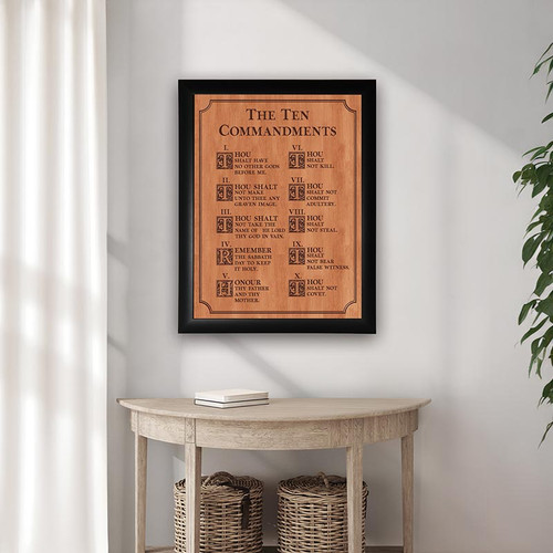 Ornate Decor Carved Art - The Ten Commandments