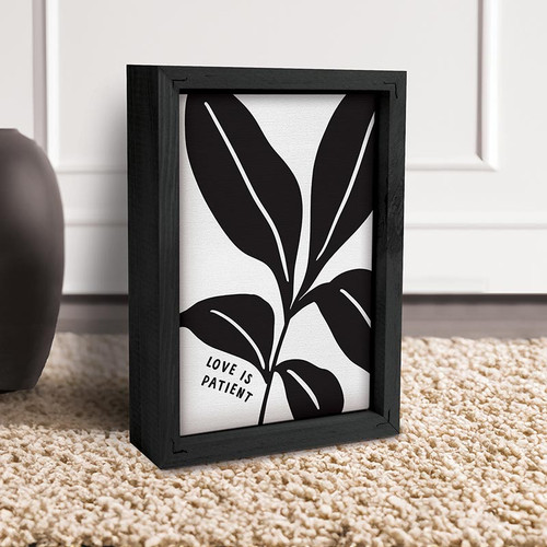 Framed Linen Art - Love Is Patient