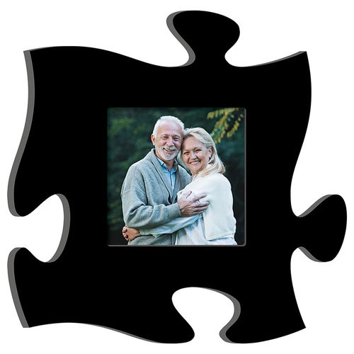 Puzzle Pieces Artwork Photo Frame - Black