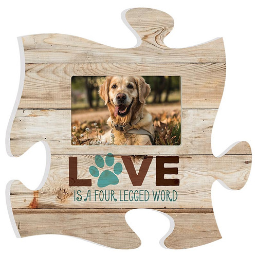 Puzzle Pieces Artwork Photo Frame - Four Legged Word