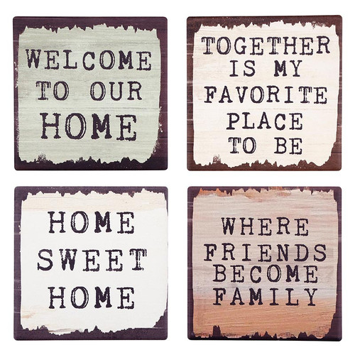 Happy Thoughts Collection Coaster - 4/pk