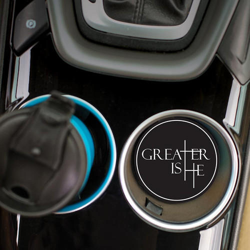 Greater Is He Collection Car Coaster