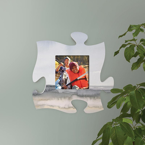 Lake & Lodge Collection Puzzle Pieces Photo Frame - Grey