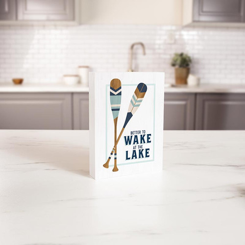 Lake & Lodge Collection Word Blocks - Better To Wake