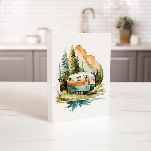 Lake & Lodge Collection Word Blocks - RV Camp