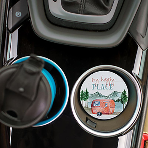Lake & Lodge Collection Car Coaster - My Happy Place
