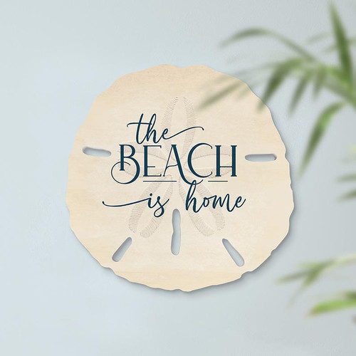 Coastal Collection Carved Shape Sign - The Beach Is Home