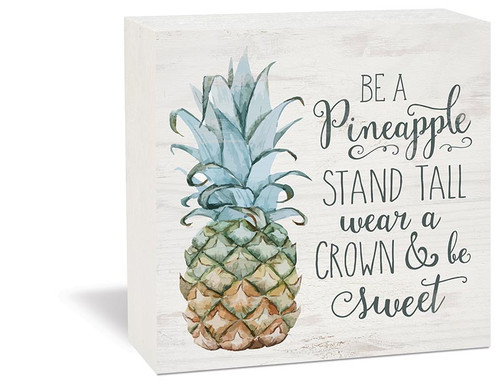 Coastal Collection Word Block - Be A Pineapple