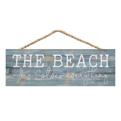 Coastal Collection Hanging Sign - The Beach Solves