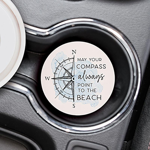 Coastal Collection Car Coasters (Retail Pack) - May Your Compass