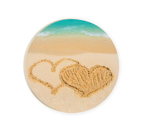 Coastal Collection Car Coaster - Sand Hearts