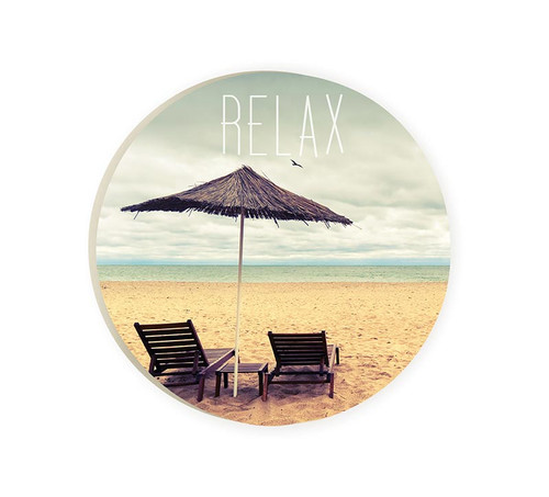 Coastal Collection Car Coaster - Relax Beach Chair
