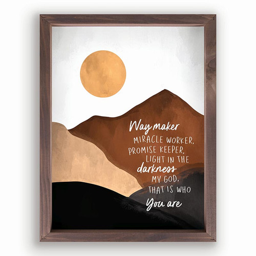 Framed Art - Way Maker Miracle Worker