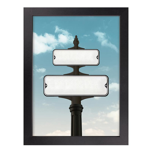 Black Framed Art - Street Sign