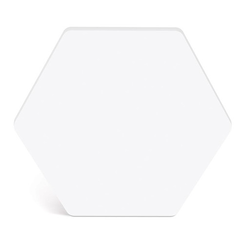 White Hexagon Sign