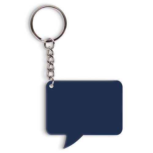 Word Bubble Keychain - Blue