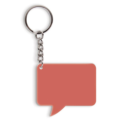 Word Bubble Keychain - Pink