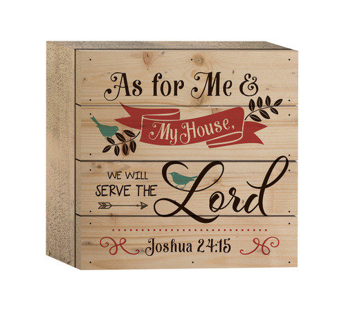 Wood Block -  Joshua 24:15