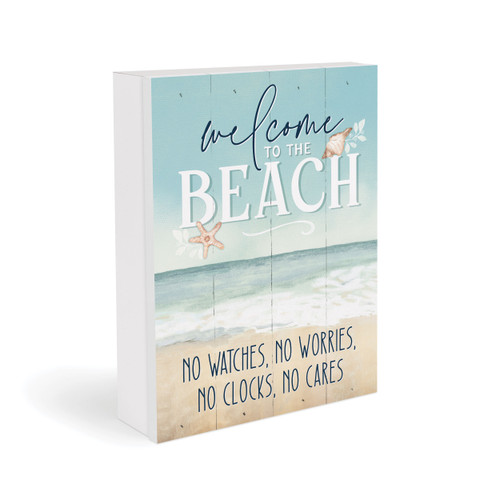 Wood Block - Welcome To The Beach