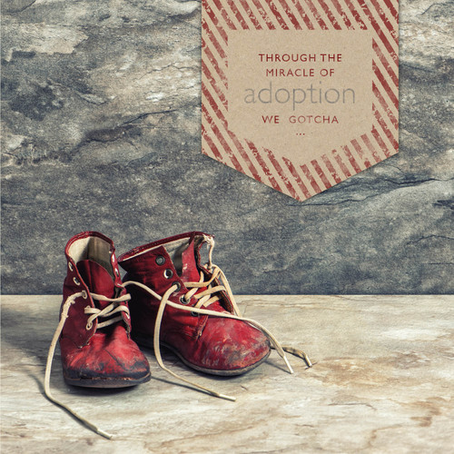 Greeting Card - Adoption - Red Shoes