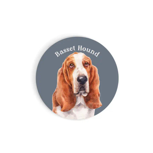 Ceramic Car Coaster - Basset