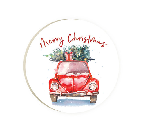 Car Coaster - Merry Christmas