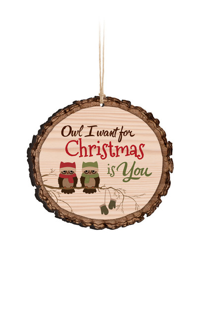 Ornament Barky Owl I Want for Christmas