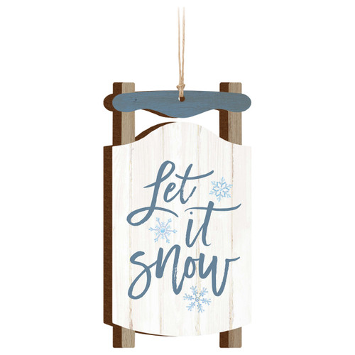 Ornament Sled Let It Snow