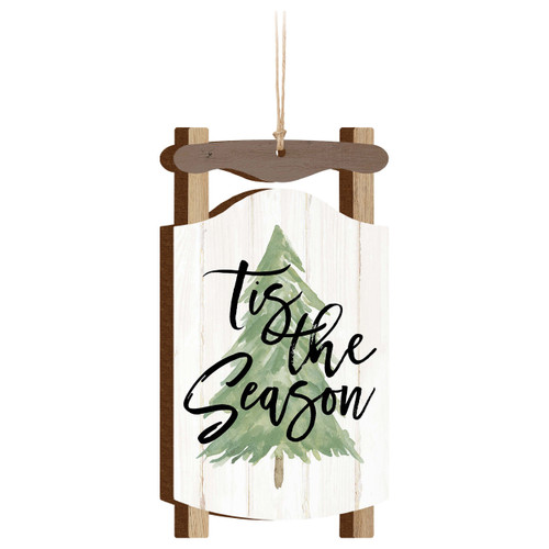 Ornament Sled Tis The Season