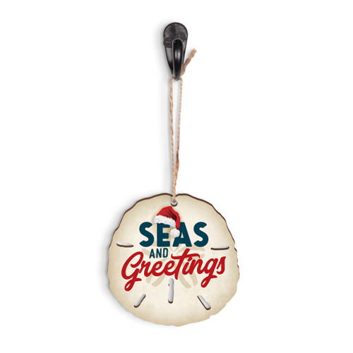 Ornament Sand Dollar Seas and Greetings