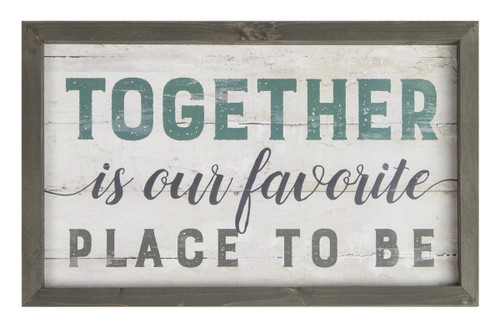 Together Is Our Favorite Place - Framed Art