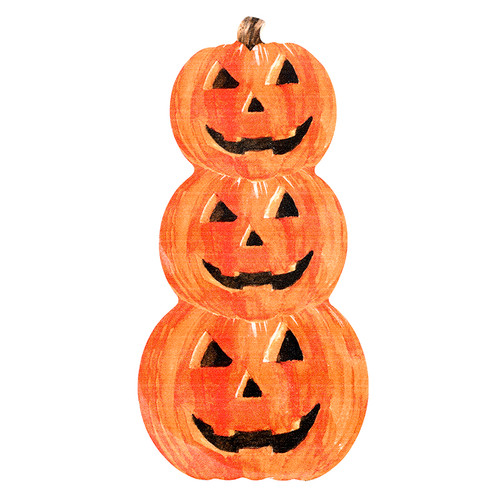 Stacked Pumpkin Wood Block