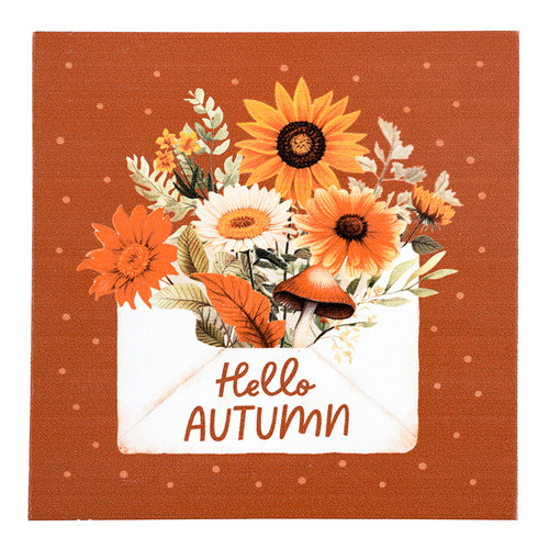 Hello Autumn Wood Block