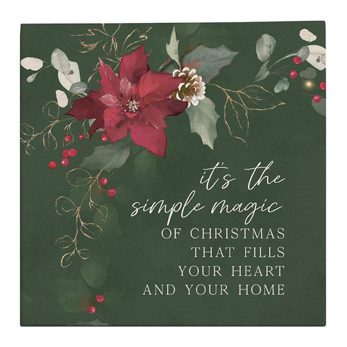 Christmas Poinsettia Word Block - It's the Simple