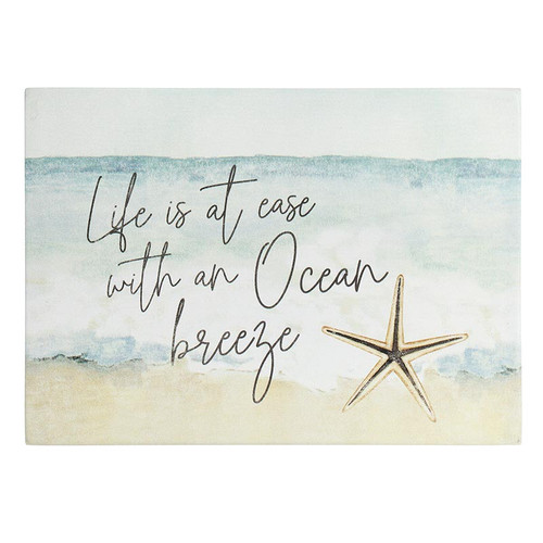 Happiness Comes In Waves Word Block - Life Is At Ease