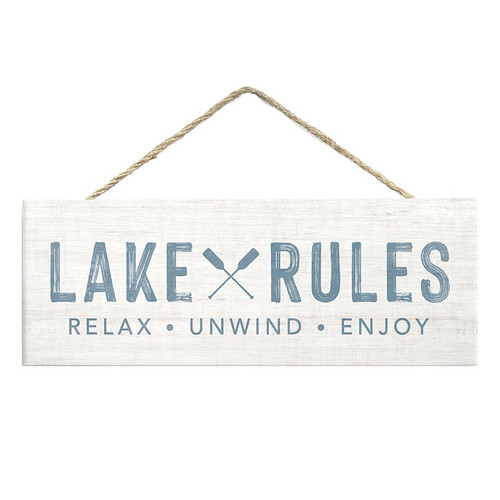 Lake Dreams Hanging Sign - Lake Rules