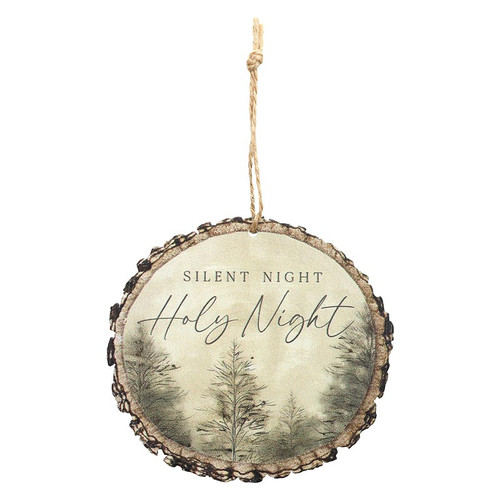 Evergreen Christmas Barky Ornament - Silent Night