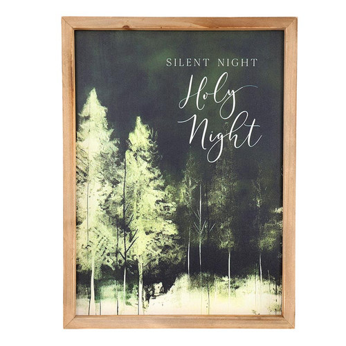 Evergreen Christmas Gold Framed Art - Silent Night