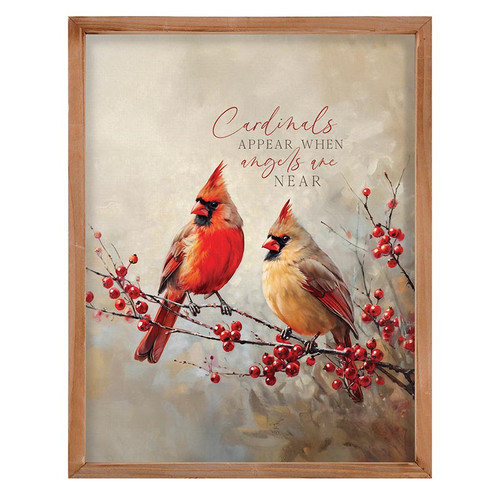 Premier Cardinal Textured Framed Canvas - Cardinals Appear