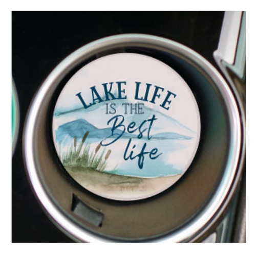 Ceramic Car Coaster - Lake Life