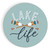 Lake And Lodge Collection Car Coasters - Lake Life