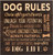 Wood Pallet - Dog Rules Paw Prints Wood Pallet - Dog Rules Paw Prints