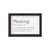 Framed Art - Meeting (Noun)