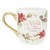 Christmas Poinsettia Gold Handle Mug - Coffee and Christmas