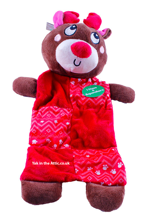 Smart Choice Christmas squeaky plush dog toy - reindeer