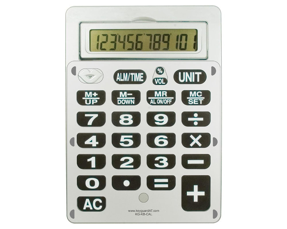 Keyguard with Velcro attachment on Reizen Large Format Calculator