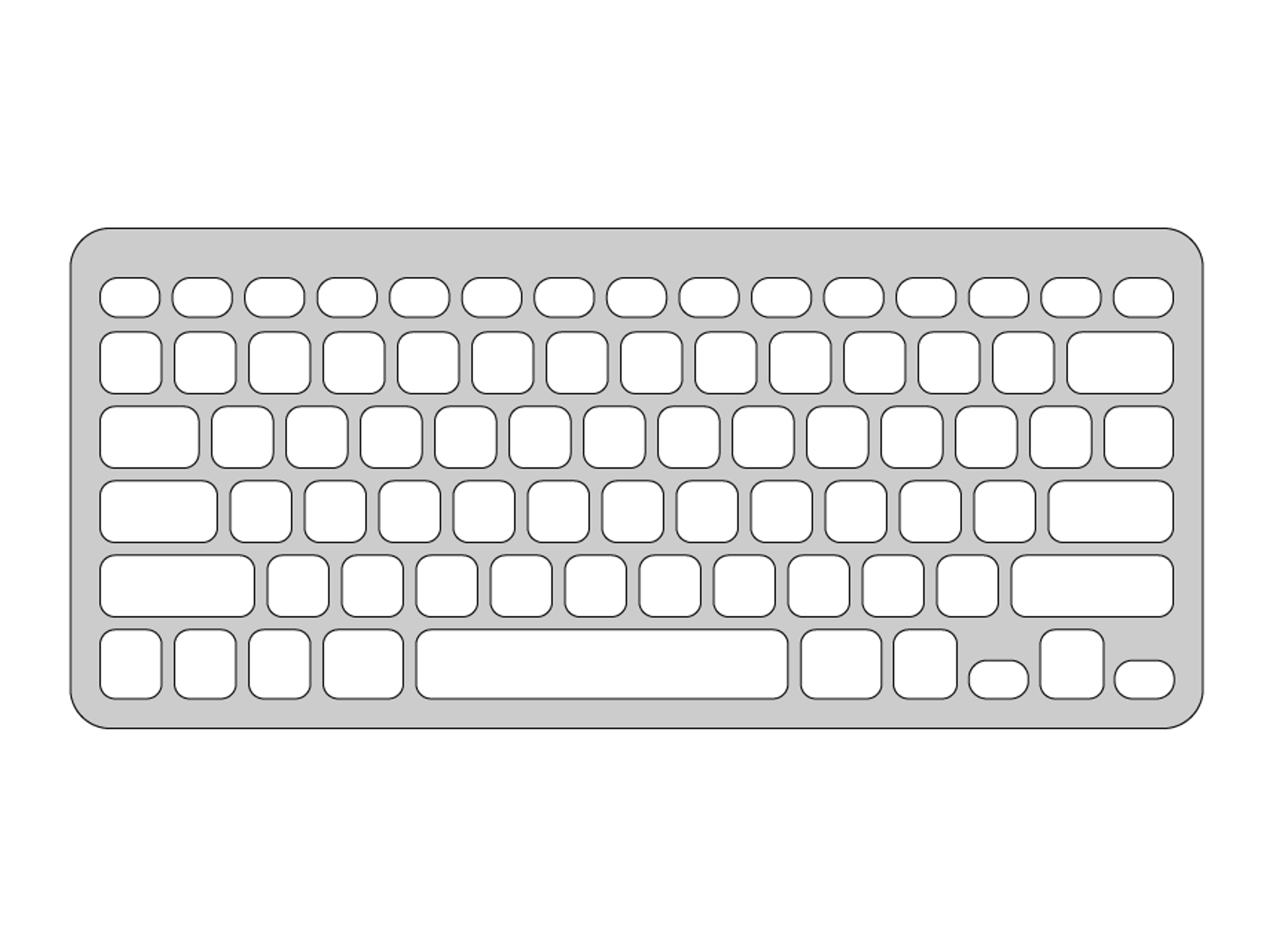 Computer Keyboard Template Printable